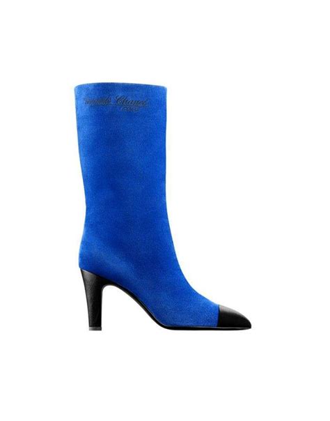 scarpe chanel raso blu|Chanel stivali usati.